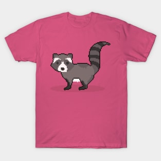 Jungle Elegance: Pixel Art Civet Design for Trendy Fashion T-Shirt